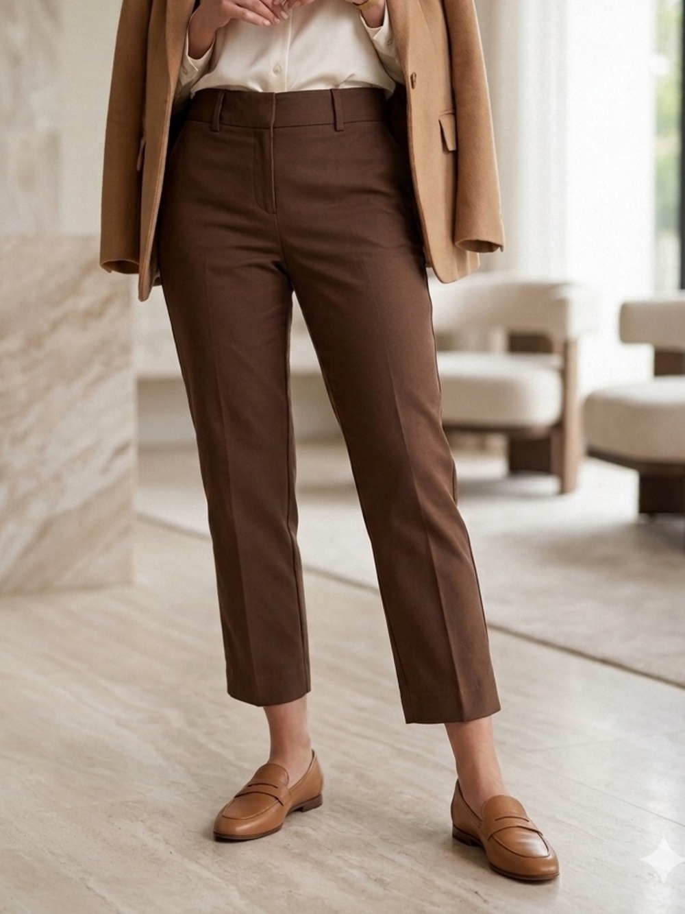New York & Company Brown Stretch Pants
